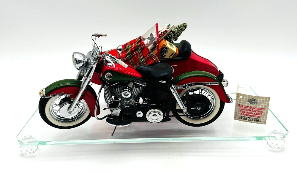 Franklin Mint 1958 Harley Davidson Duo Glide Sidecar Xmas 2002 1:10 #2651/5000